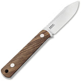 Boker Bff Packlite Walnut Wood MagnaCut Fixed Blade Knife w/ Sheath 120748