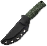 Boker Bronco Mini Green TPE CPM-3V Carbon Steel Fixed Blade Knife w/ Sheath 121501