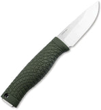 Boker Bronco Mini Green TPE CPM-3V Carbon Steel Fixed Blade Knife w/ Sheath 121501