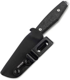 Boker AK1 Black Carbon Fiber MagnaCut Reverse Tanto Fixed Blade Knife w/ Sheath 124501