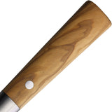 Boker Trio Olive Wood Damascus Fixed Blade 3pc Kitchen Knife Set w/ Towel 130440SET