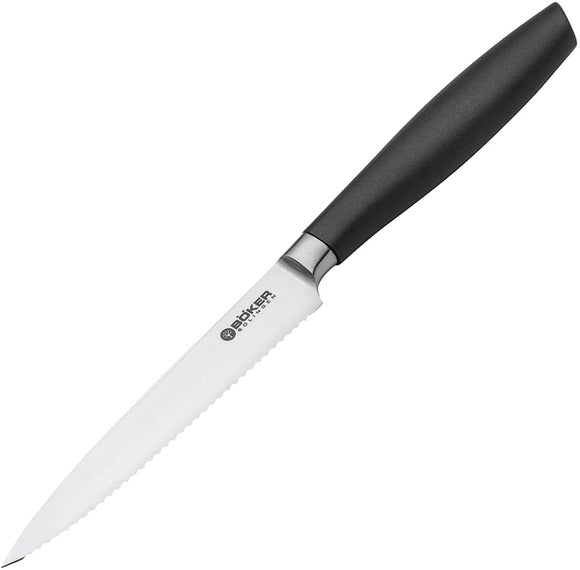Boker Core Pro Tomato Black X50CrMoV15 Serrated Fixed Blade Kitchen Knife 130845