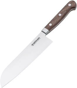 Boker Heritage Santoku Walnut Wood X50CrMoV15 Fixed Blade Kitchen Knife 130905