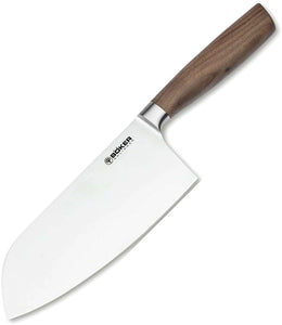Boker Solingen Core Chai Dao Walnut Wood X50CrMoV15 Fixed Blade Kitchen Knife 131000