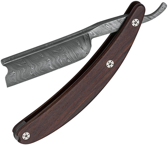Boker Master Cutter Straight Razor Ironwood Folding Damascus Pocket Knife 140800DAM
