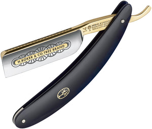 Boker 14er Straight Razor Black Acrylic Folding Carbon Steel Pocket Knife 140800