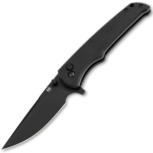 Boker Magnum Blackjay Button Lock Black G10 Folding 440A Pocket Knife M01BM0004