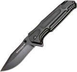 Boker Magnum Doorkicker Linerlock Black Drop Pt Blade Tang Folding Knife M01MB709