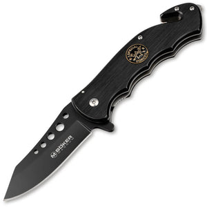 Boker Magnum Special Forces Linerlock A/O Black Aluminum Folding 440A Pocket Knife M01MB858