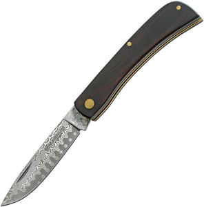 Boker Magnum Rangebuster Slip Joint Ebony Wood Folding Damascus Pocket Knife M01RY140DAM