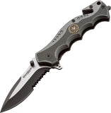 Boker Magnum Hero Two-Tone Serrated Linerlock Folding Pocket Knife - M01RY769