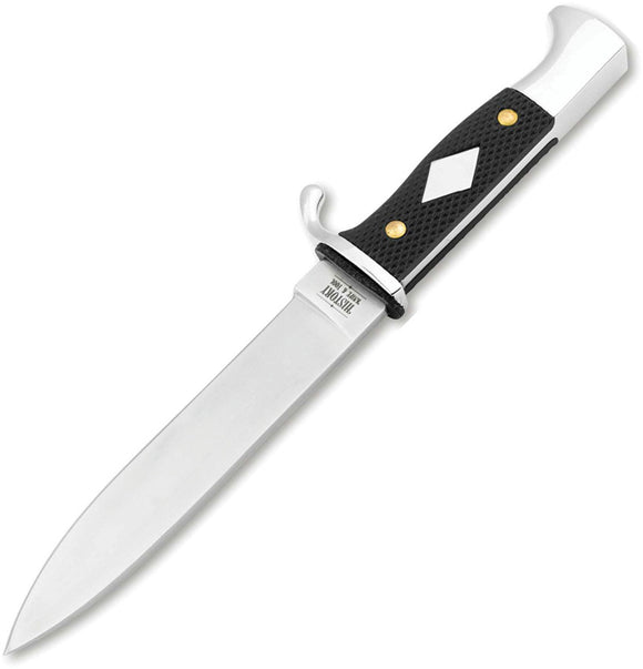 Boker Magnum History Knife & Tool German Scout Black 440A Fixed Blade Knife M02HY004