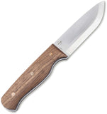 Boker Plus Naturensohne MK III Walnut Wood 12C27 Fixed Blade Knife w/ Sheath M02NA001