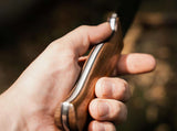 Boker MK III Naturen Sohne Walnut Wood 12C27 Fixed Blade Knife w/ Sheath M02NA001
