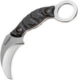 Boker Magnum Neck Bit Fixed Blade Finger Ring Black Handle Knife M02RY868