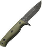 Boker Magnum Bushcraft Green G10 440A Stainless Drop Pt Fixed Blade Knife w/ Sheath M02SC339