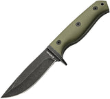 Boker Magnum Bushcraft Green G10 440A Stainless Drop Pt Fixed Blade Knife w/ Sheath M02SC339