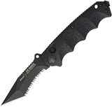 Boker Plus RBB Button Lock Folding Serrated Tanto Blade Black Knife P01BO054