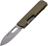 Boker Plus Lancer Spear Pt Linerlock w/ OD Green G10 Handle Folding Pocket Knife - P01BO064