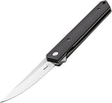 Boker Plus Kwaiken Black Mini Carbon Fiber IKBS Linerlock Folding Knife - P01BO283