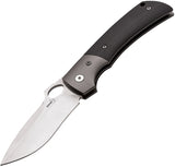 Boker Plus Squail Junior Linerlock VG-10 Drop Pt Black G10 Folding Knife - P01BO313