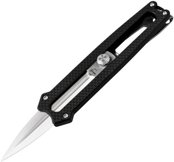 Boker Plus Slike Slide Lock Manual OTF Black G10 D2 Steel Pocket Knife P01BO411