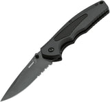 Boker Plus Gemini NGA Linerlock Folding Blade Black FRN Handle Knife P01BO500