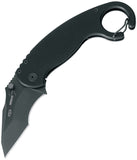 Boker Plus Black CLB Karambit Framelock Titanium Recurve Tanto Folding Knife - P01BO580
