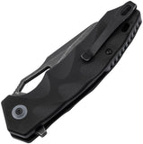 Boker Plus Kirke Button Lock Black G10 Folding Nitro-V Pocket Knife P01BO636