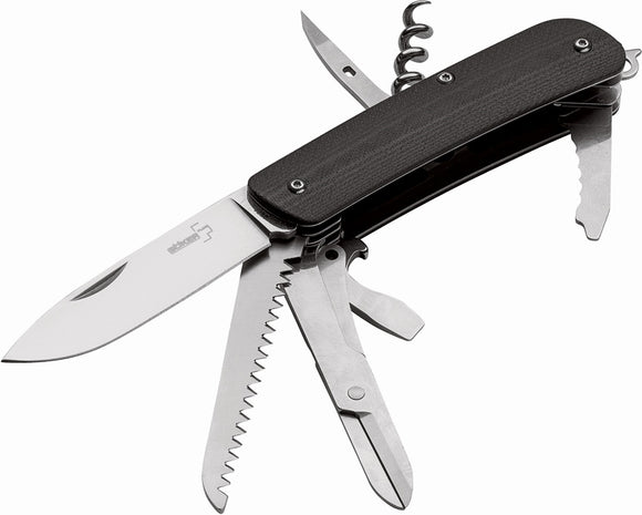 Boker Plus Tech Tool City 7 Black G10 Multipurpose Folding Pocket Knife P01BO809
