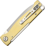 Boker Plus Atlas Slip Joint Brass Folding 12C27 Sandvik Pocket Knife P01BO853