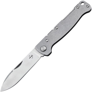 Boker Plus Atlas Lockback Stonewash Stainless Folding D2 Steel Pocket Knife P01BO865