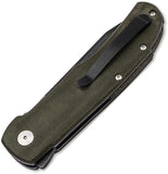 Boker Plus Tac-Master Linerlock Green Micarta Folding Nitro-V Pocket Knife P01BO889