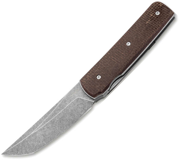 Boker Plus Sanjo Linerlock Brown Micarta Folding VG-10 Pocket Knife P01BO907