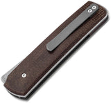 Boker Plus Sanjo Linerlock Brown Micarta Folding VG-10 Pocket Knife P01BO907