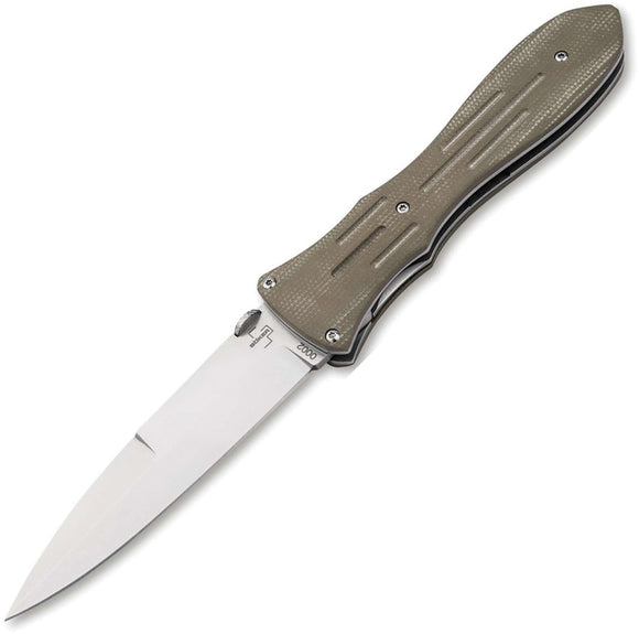 Boker Plus Atropos Linerlock Brown Canvas Micarta Folding VG-10 Pocket Knife P01BO913