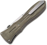 Boker Plus Atropos Linerlock Brown Canvas Micarta Folding VG-10 Pocket Knife P01BO913