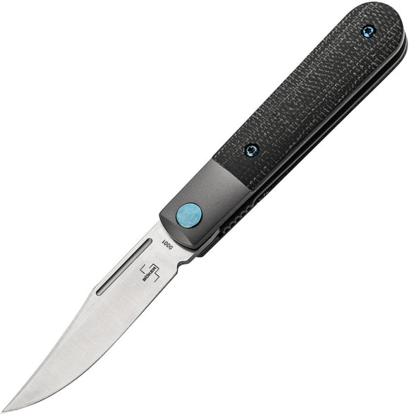 Boker Plus Modern Barlow Linerlock Black Micarta Folding Nitro-V Pocket Knife P01BO932