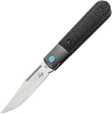 Boker Plus Modern Barlow Linerlock Black Micarta Folding Nitro-V Pocket Knife P01BO932
