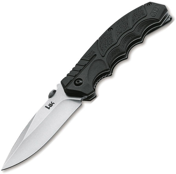 Heckler & Koch SFP Tactical Linerlock Black Folding D2 Steel Pocket Knife 01HK500