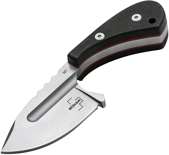 Boker Plus Sigyn Black G10 D2 Steel Drop Pt Fixed Blade Knife w/ Sheath P02BO037