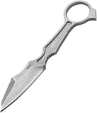 Boker Plus Gitfo One Piece Silver Fixed Blade Knife w/ Finger Ring - P02BO057