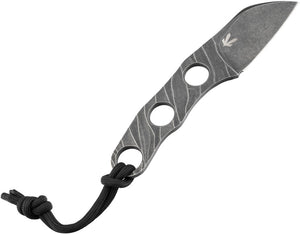 Boker Plus Kazhan Black Stonewashed D2 Steel Fixed Blade Knife w/ Sheath P02BO069