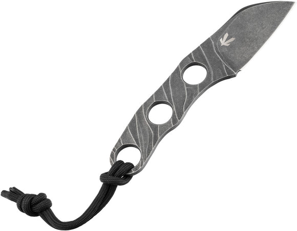 Boker Plus Kazhan Black Stonewashed D2 Steel Fixed Blade Knife w/ Sheath P02BO069