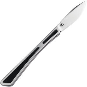 Boker Plus Scalpel Satin Stainless & Black Epoxy D2 Steel Fixed Blade Knife P02BO072