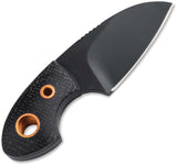 Boker Plus Gnome Black Micarta D2 Steel Fixed Blade Knife w/ Sheath P02BO084