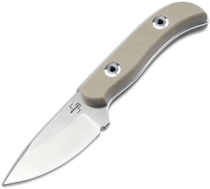 Boker Plus Dasos 2.0 Tan G10 D2 Steel Drop Pt Fixed Blade Knife w/ Sheath P02BO111