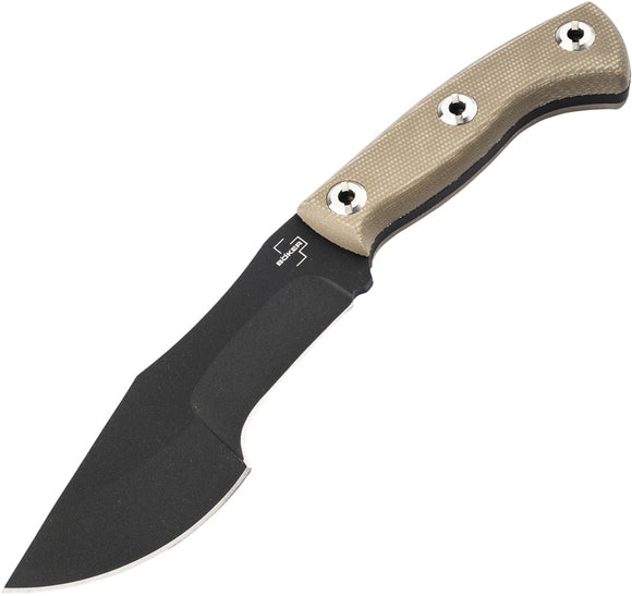 Boker Plus Mini Tracker 2.0 Natural Canvas Micarta 1095HC Fixed Blade Knife P02BO113