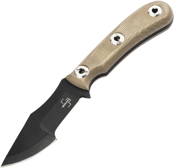 Boker Plus Micro Tracker 2.0 Natural Canvas Micarta 1095HC Fixed Blade Knife P02BO117