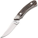 Boker Plus Cowboy Crossdraw Fixed Stainless Upswept Stag Bone Knife P02BO515